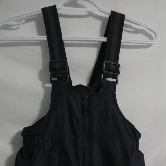 ATHLETIC WORKS | size 5T | Navy Fleece Lined Snowpants W/ Adjustable Suspenders - Picture 3 of 13